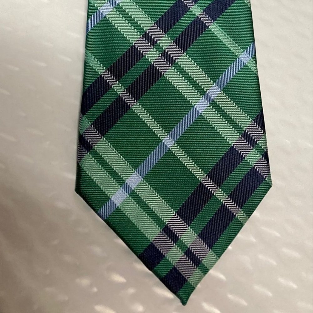 Twenty Dollar Tie, Hand Made, 100% Silk, 3.25x65,Gn/blue